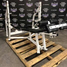 Hammer Strength Olympic Decline Bench Press w/Plate Storage