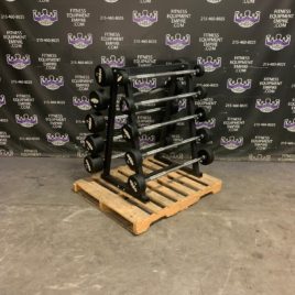 Empire Straight & EZ Curl Bar Rubber Covered Set 20-110 lbs. w/Rack – Brand New