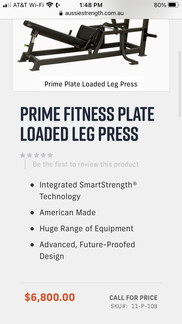 Buy Prime Strive Plate Loaded Leg & Squat Press w/Smart Strength