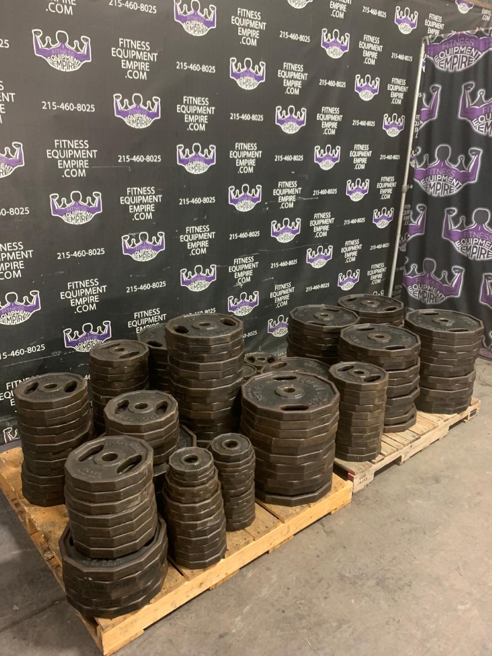 40 Lbs Total x4 10 LB CAP 1" Hole Iron GRIP Weight Plates Set of Four 