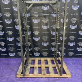 Cybex Power Squat Rack w/Dual Pull-up Bars J Hooks Safeties & Plate Storage