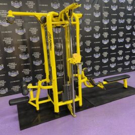 Life Fitness Signature Series MJ4 Stack Jungle Gym W / 300 Lb Stack, Dual Lat Pulldown, Low Row, Tricep Extension & Adjustable Pulley 