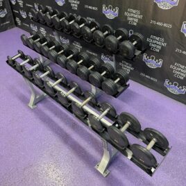 Ivanko Prostyle Dumbbell Set w / Hammer Strength Racks 5-60 w extras