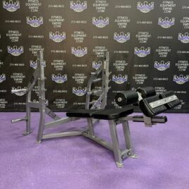 Hammer Strength Olympic Decline Bench Press w/Plate Storage